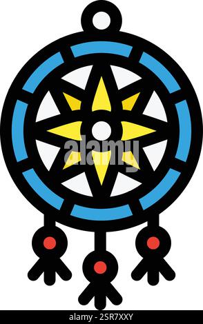 Dreamcatcher Vector Icon Design Illustration Stock Vector