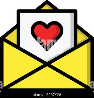 Love Letter Vector Icon Design Illustration Stock Vector