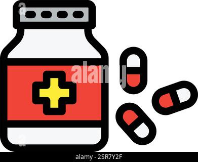 Sleeping Pills Vector Icon Design Illustration Stock Vector