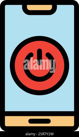 Turn On Vector Icon Design Illustration Stock Vector