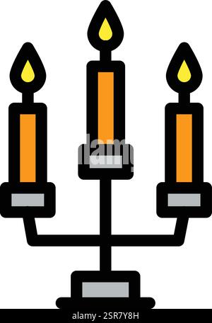 Candles Vector Icon Design Illustration Stock Vector