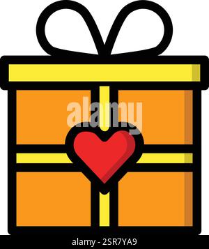 Gift Box Vector Icon Design Illustration Stock Vector