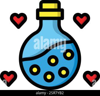 Love Potion Vector Icon Design Illustration Stock Vector