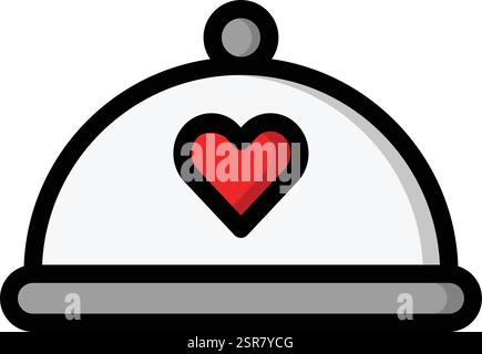 Romantic Dinner Vector Icon Design Illustration Stock Vector