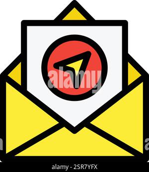 Send Mail Vector Icon Design Illustration Stock Vector