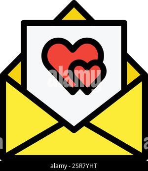 Love Letter Vector Icon Design Illustration Stock Vector