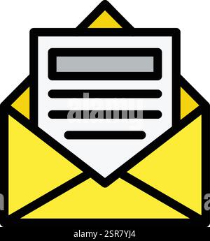 Open Email Vector Icon Design Illustration Stock Vector