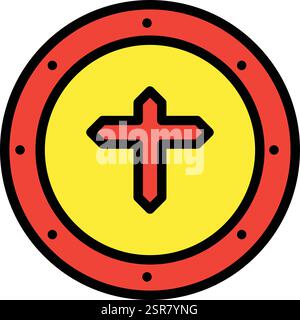 Shield Vector Icon Design Illustration Stock Vector