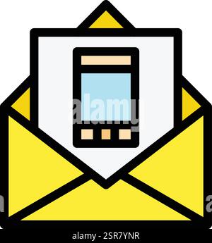 Mobile Mail Vector Icon Design Illustration Stock Vector