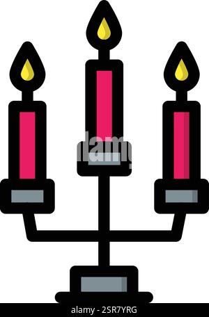 Candles Vector Icon Design Illustration Stock Vector