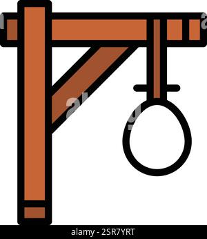 Gallows Vector Icon Design Illustration Stock Vector