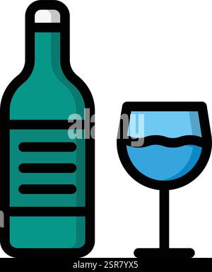 Champagne Vector Icon Design Illustration Stock Vector