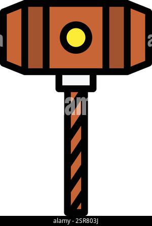 Hammer Vector Icon Design Illustration Stock Vector