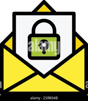 Encrypted Vector Icon Design Illustration Stock Vector