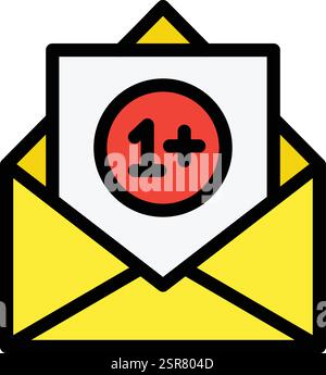 Unread Vector Icon Design Illustration Stock Vector