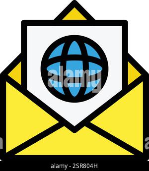 Global Communication Vector Icon Design Illustration Stock Vector