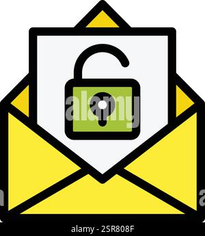 Unlocked Vector Icon Design Illustration Stock Vector