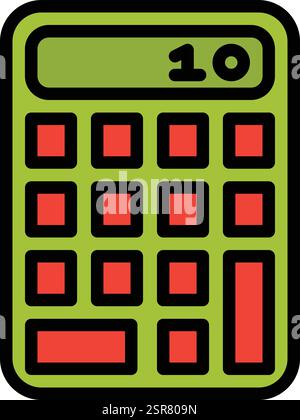 Calculator Vector Icon Design Illustration Stock Vector