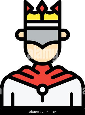 King Vector Icon Design Illustration Stock Vector