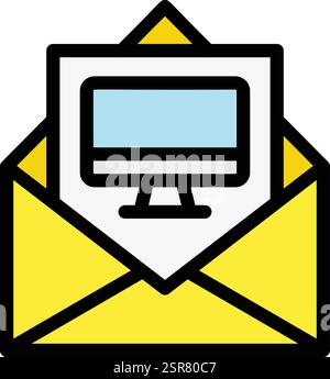 Computer Vector Icon Design Illustration Stock Vector