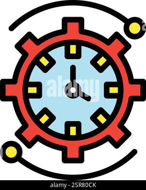 Time Management Vector Icon Design Illustration Stock Vector