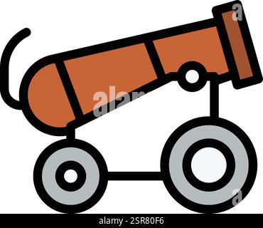 Cannon Vector Icon Design Illustration Stock Vector