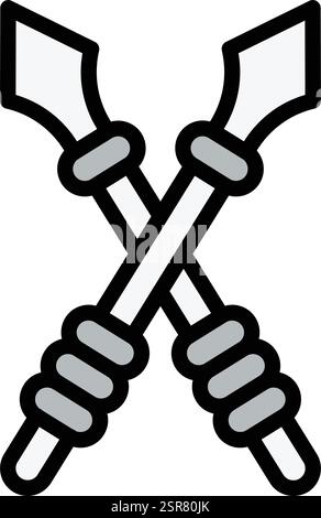 Spear Vector Icon Design Illustration Stock Vector