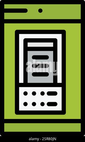 Atm Card Machine Vector Icon Design Illustration Stock Vector