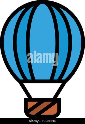 Hot air balloon Vector Icon Design Illustration Stock Vector