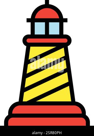 Lighthouse Vector Icon Design Illustration Stock Vector