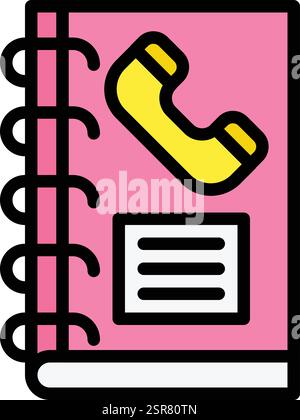 Phone Book Vector Icon Design Illustration Stock Vector