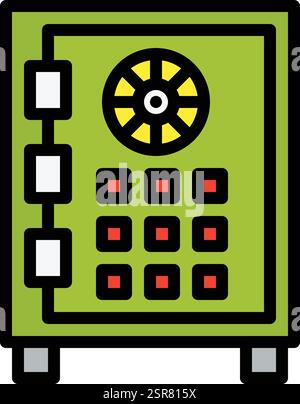Safe Money Vector Icon Design Illustration Stock Vector