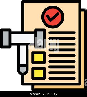 Legal Documents Vector Icon Design Illustration Stock Vector