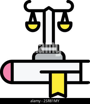 Law Vector Icon Design Illustration Stock Vector