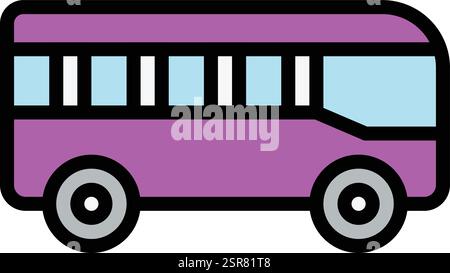 Bus Vector Icon Design Illustration Stock Vector