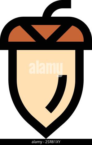 Acorn Vector Icon Design Illustration Stock Vector
