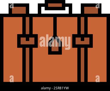 Suitcase Vector Icon Design Illustration Stock Vector