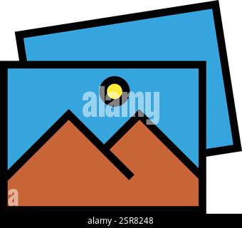 Photo Vector Icon Design Illustration Stock Vector