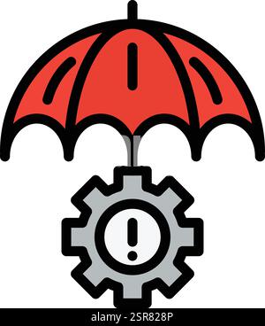 Risk Management Vector Icon Design Illustration Stock Vector
