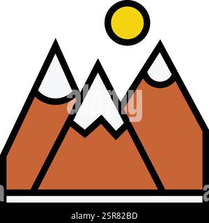 Mountain Vector Icon Design Illustration Stock Vector