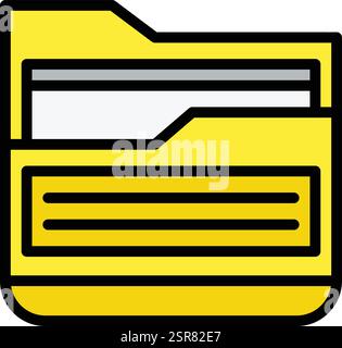 Folder Vector Icon Design Illustration Stock Vector