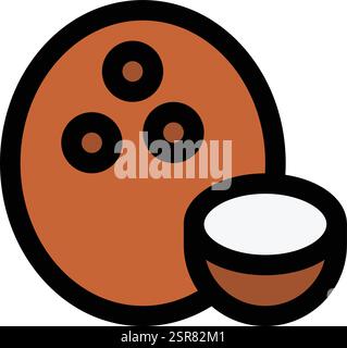 Coconut Vector Icon Design Illustration Stock Vector