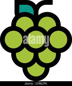 Grapes Vector Icon Design Illustration Stock Vector