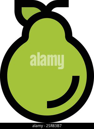 Pear Vector Icon Design Illustration Stock Vector