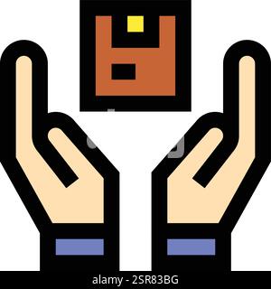 Parcel Handling Vector Icon Design Illustration Stock Vector