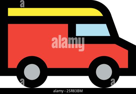 Delivery Van Vector Icon Design Illustration Stock Vector