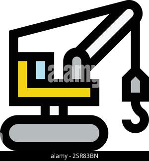 Crane Machine Vector Icon Design Illustration Stock Vector