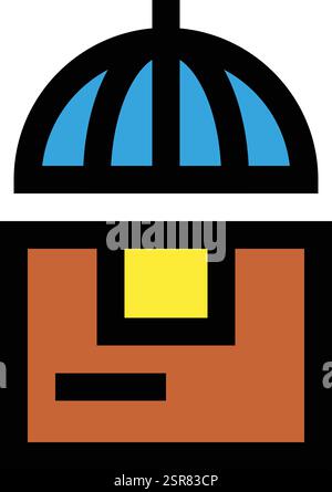 Parcel Protection Vector Icon Design Illustration Stock Vector