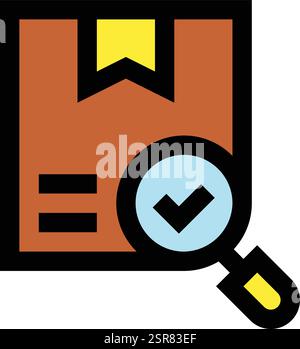 Parcel Search Vector Icon Design Illustration Stock Vector