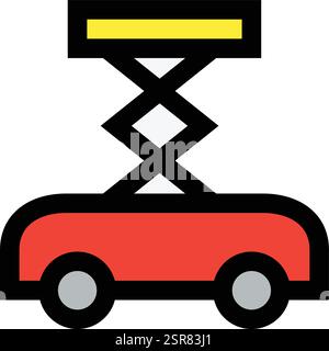 Car Jack Vector Icon Design Illustration Stock Vector